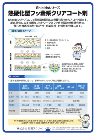 フッ素系クリアコート剤  説明資料