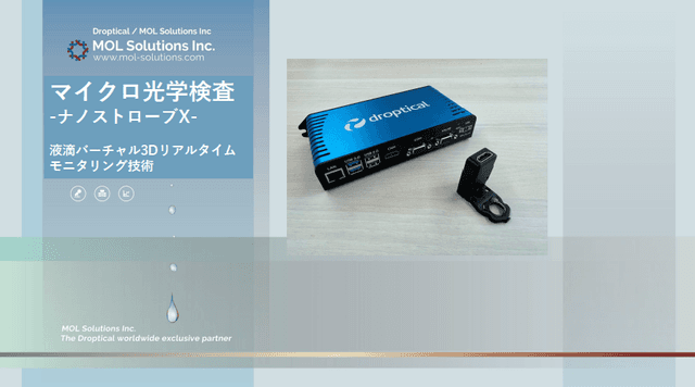 リアルタイム液滴監視システム「ナノストローブX」