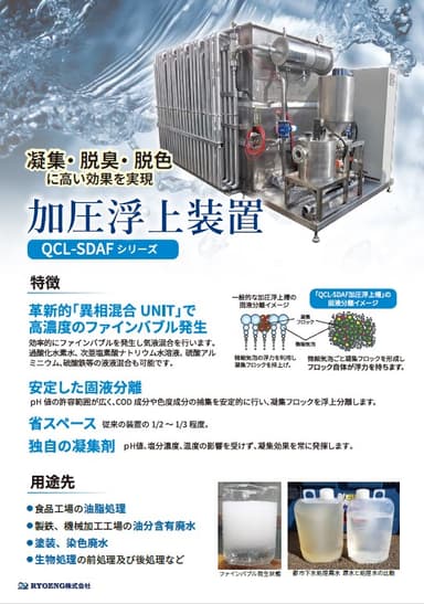 加圧浮上装置（QCL-SDAF型）資料