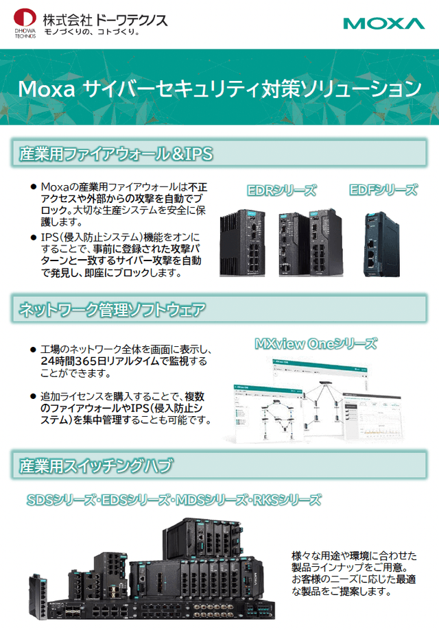 Moxa サイバーセキュリティ対策ソリューション概要資料