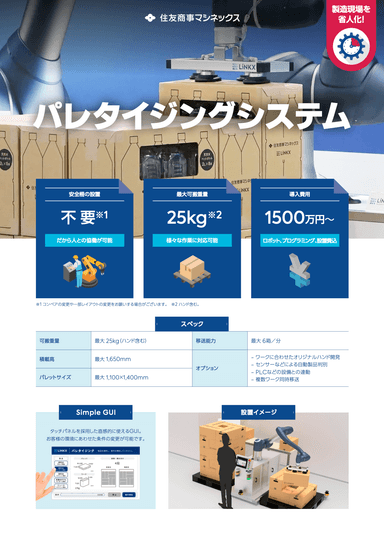 パレタイジングシステム リーフレット