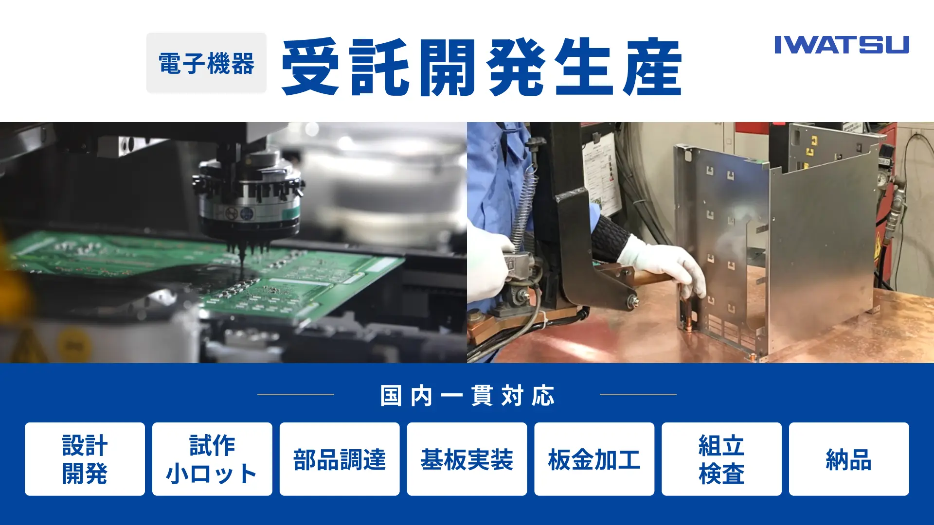 IWATSUのEMS（電子機器製造受託） 国内一貫対応