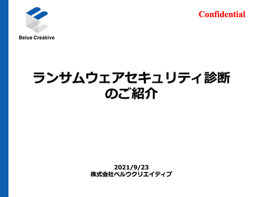 「ランサムウェアセキュリティ診断項目」に関する資料