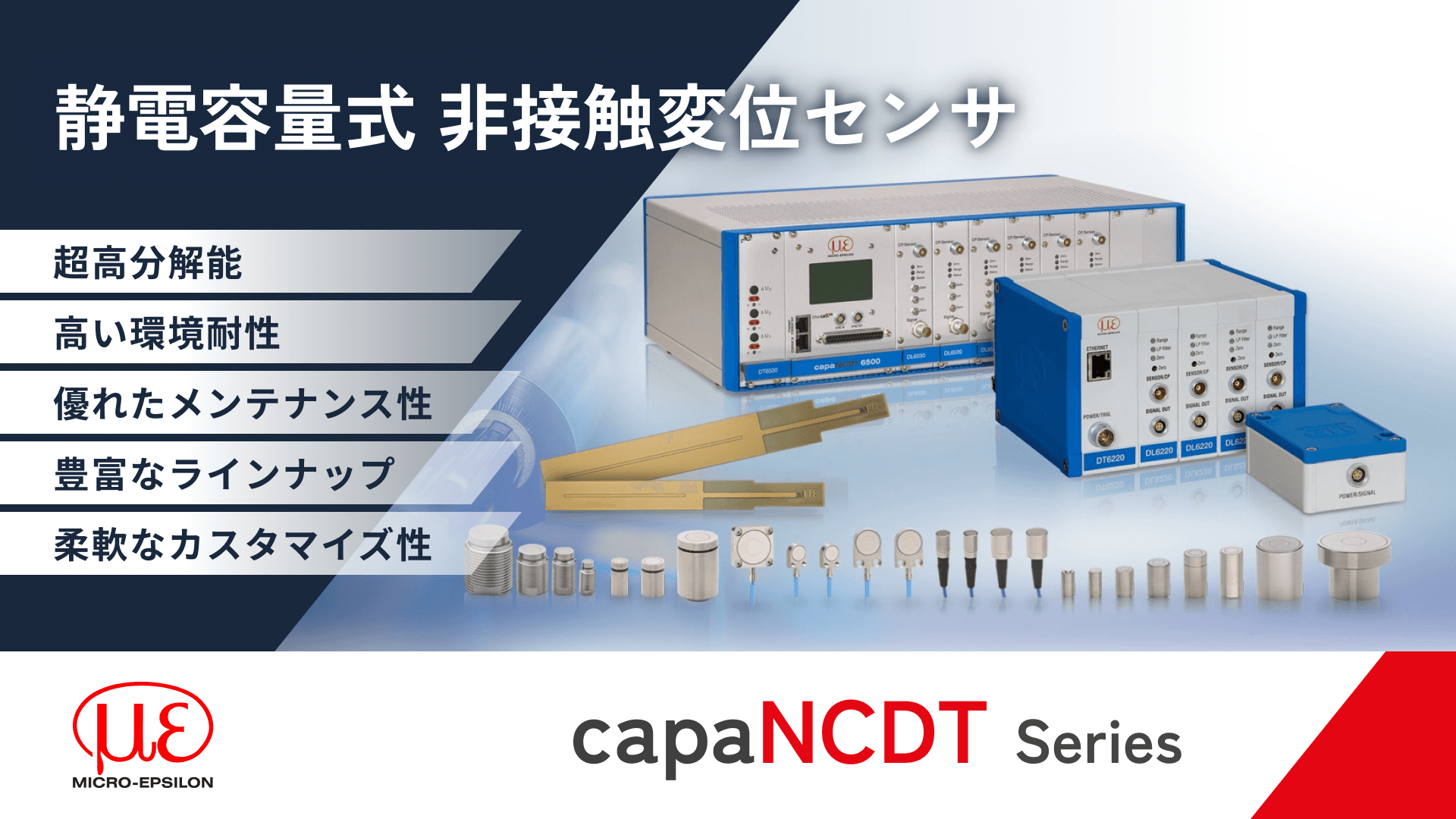 静電容量式非接触変位センサ capaNCDTシリーズ