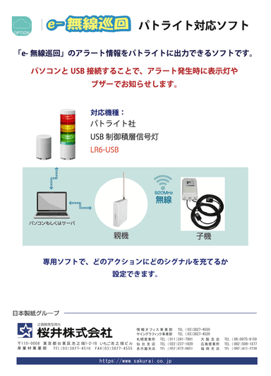 「e-無線巡回」パトライト対応ソフト 資料