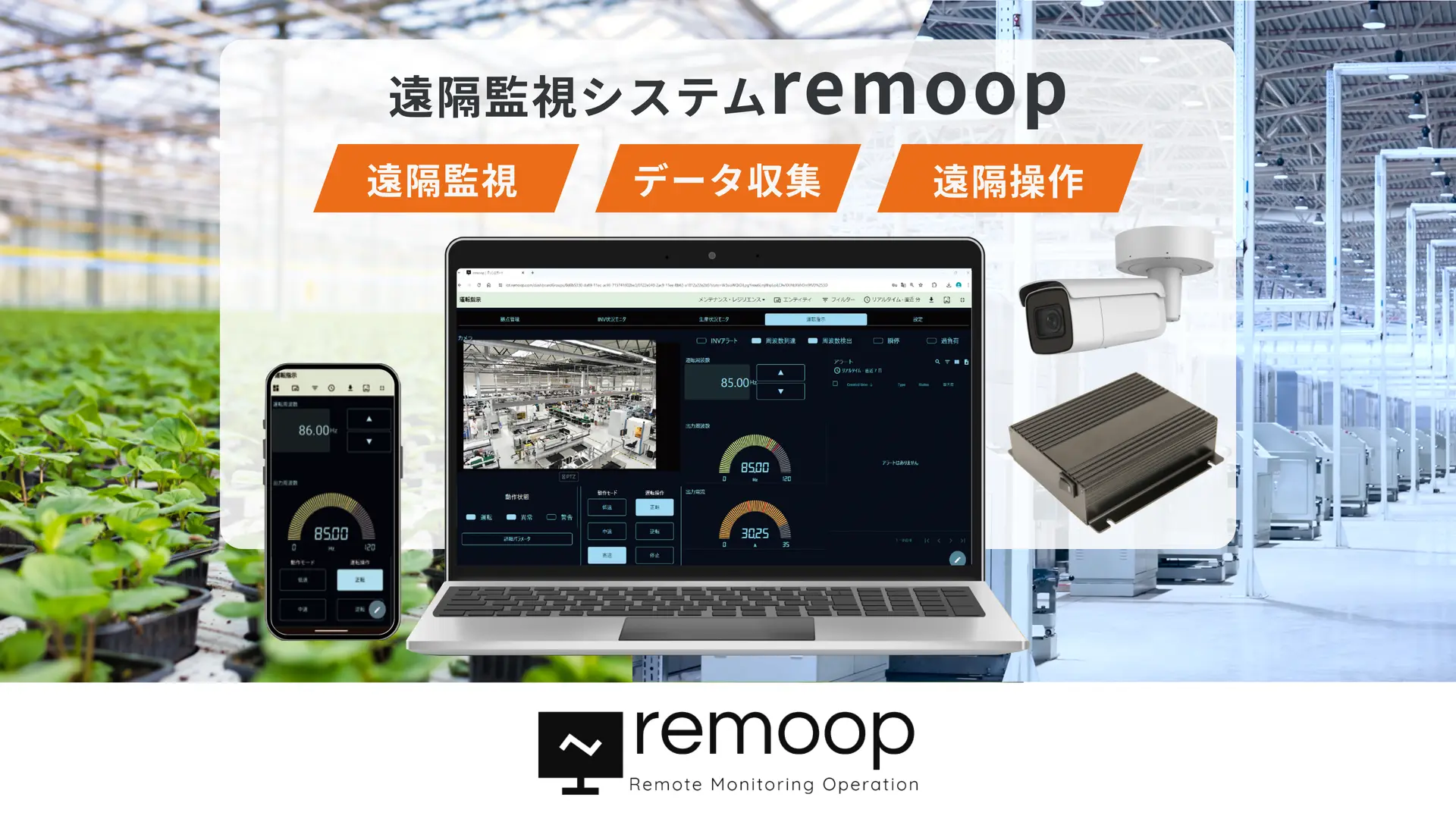 remoop | 監視と遠隔操作が可能な遠隔監視システム