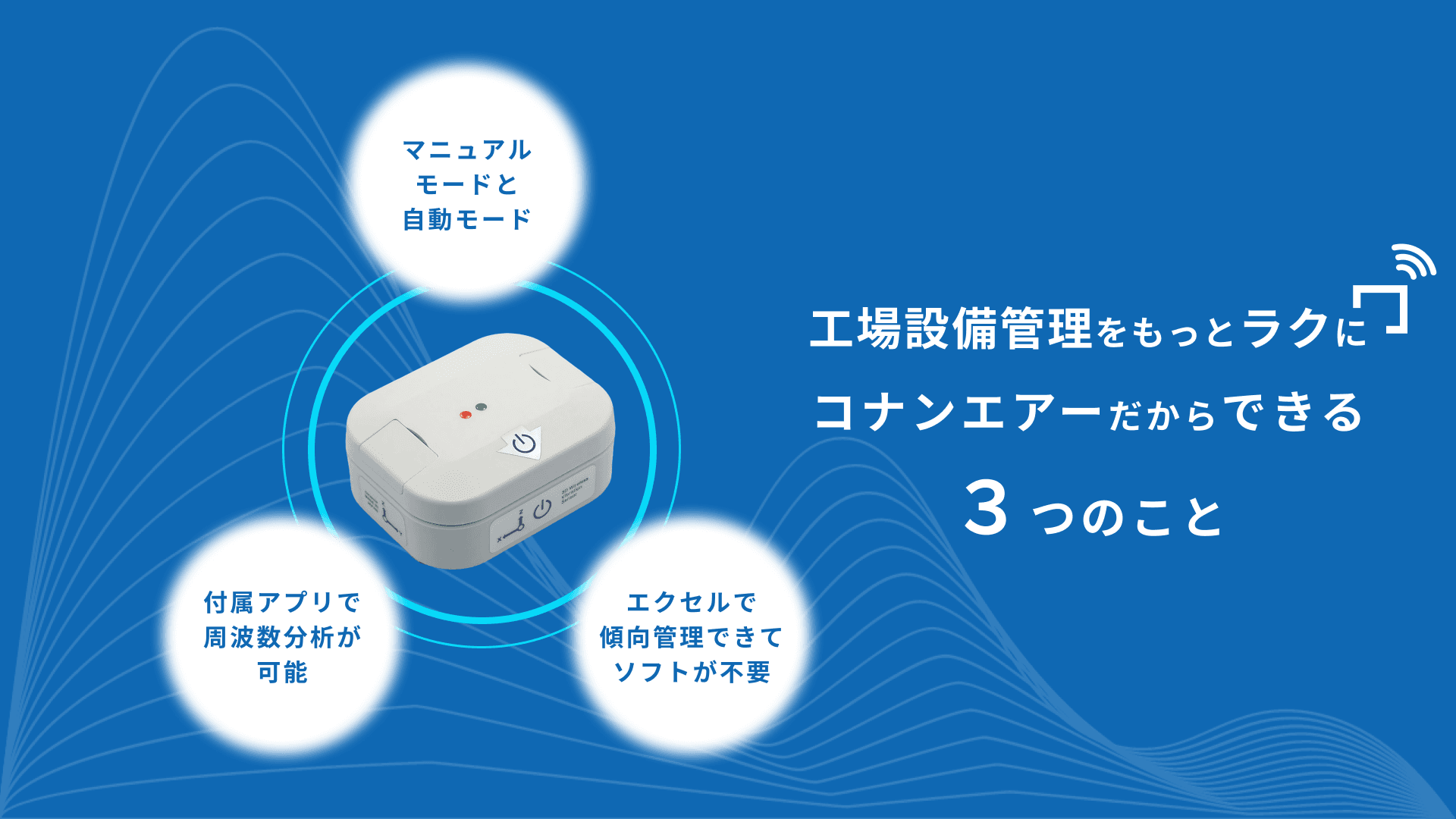 Wi-Fi 振動モニタリングシステム conanair