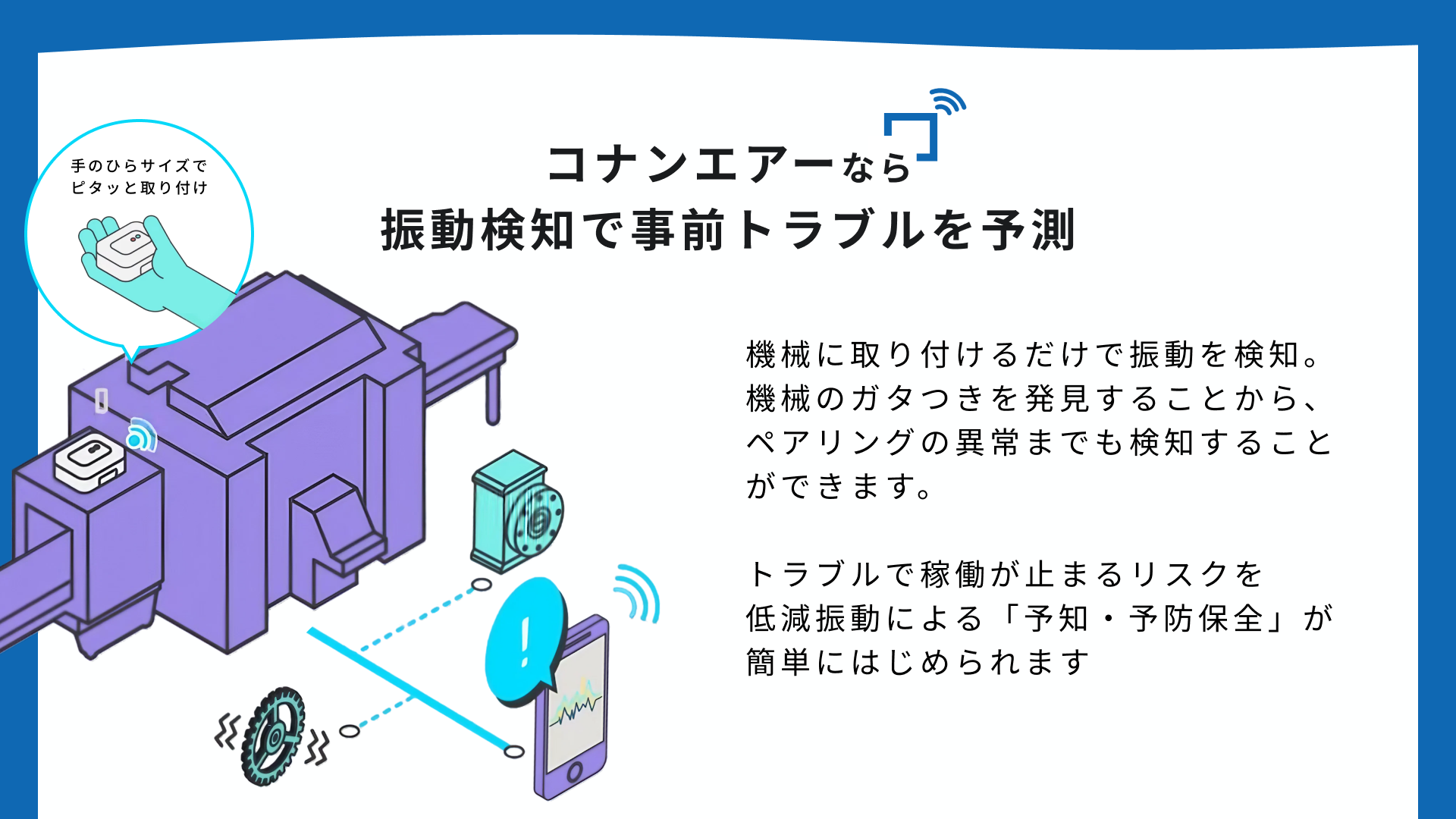 Wi-Fi 振動モニタリングシステム conanair