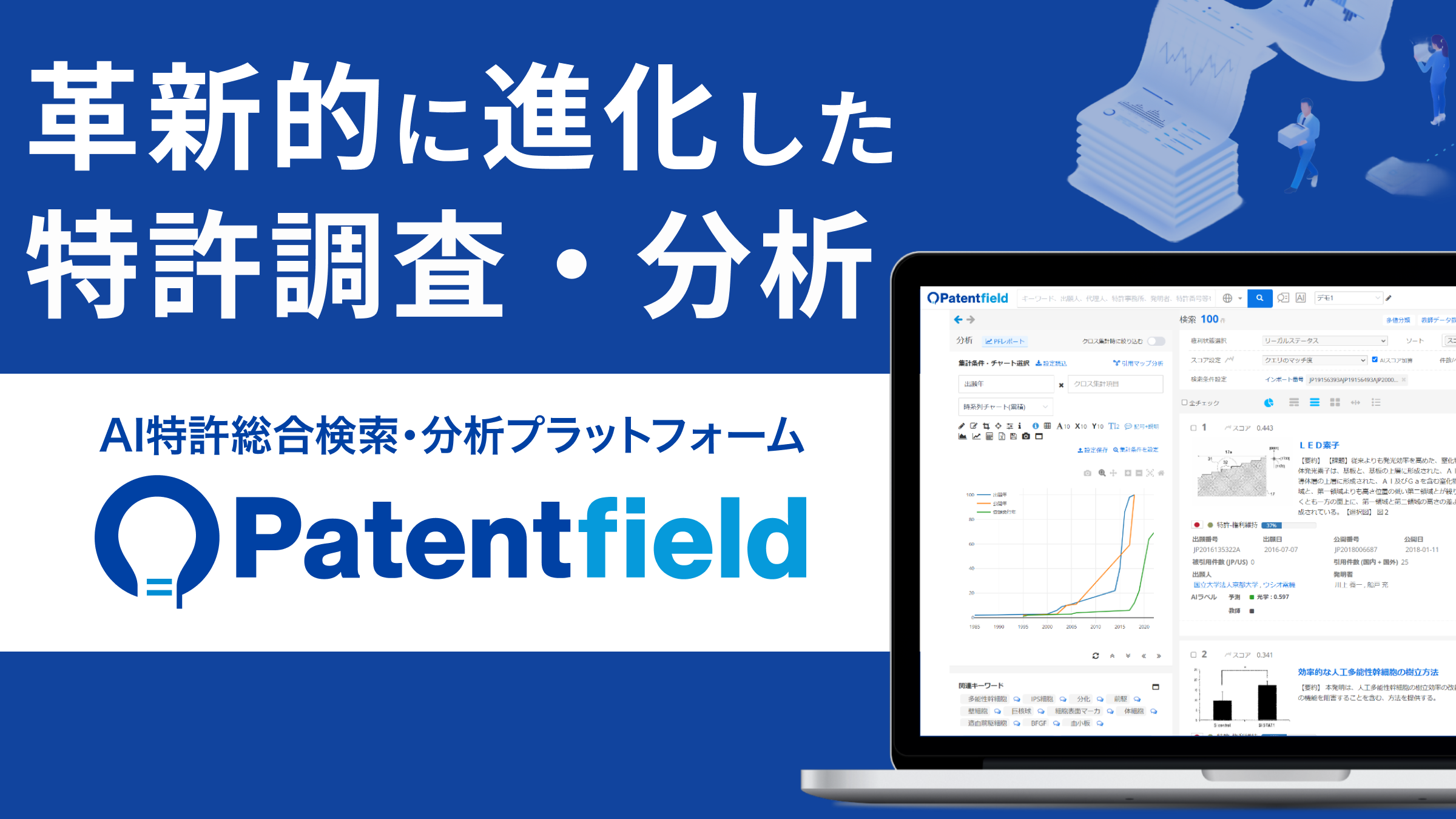 AI特許検索・分析プラットフォーム  Patentfield（パテントフィールド）