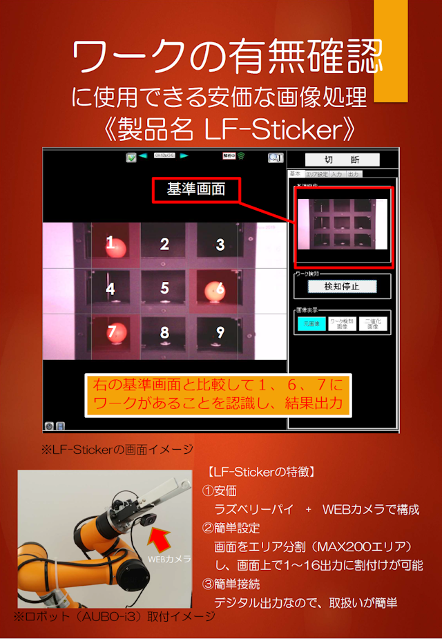 安価でシンプルな画像センサ【LF-Sticker】資料