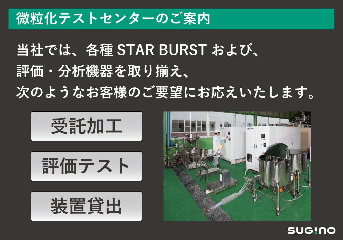 湿式微粒化装置「STAR BURST（スターバースト）」